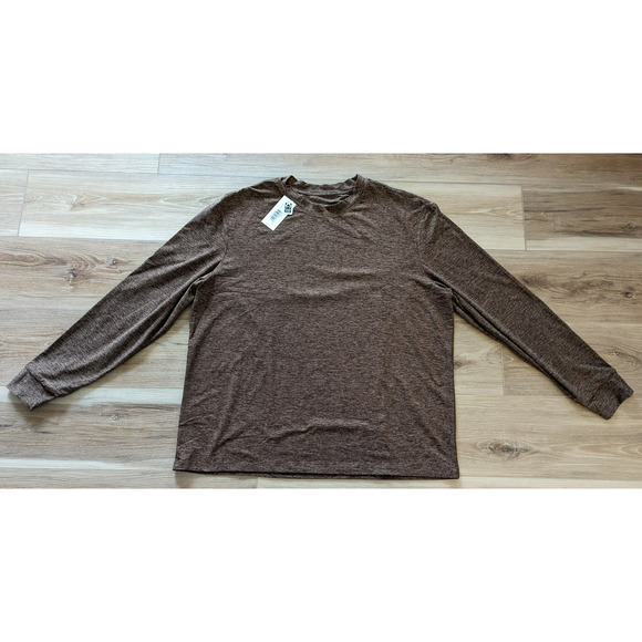 NWT Outdoor Voices CloudKnit Heavyweight Long sleeve Tee in Chocolate sz XXL - Picture 2 of 6